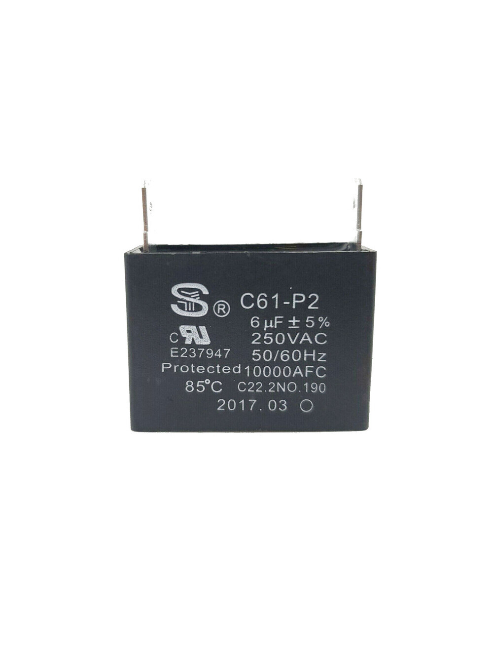1PCS C61-P2 1.uf 250VAC 50/60Hz 10000AFC C22.2NO.190 85 C Capaci